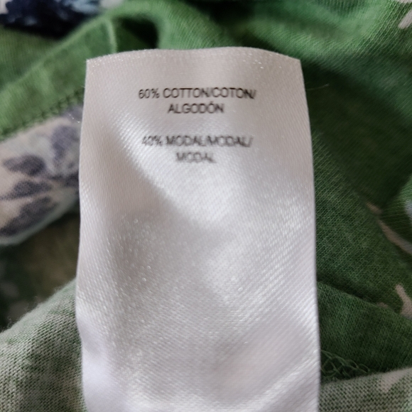 Lucky Brand Green floral short sleeved top - Picture 9 of 10